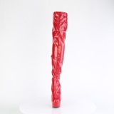 Vermelho 15 cm DELIGHT-3000HWR Holograma botas overknee de saltos pole dance