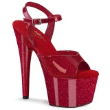 Vermelho 18 cm ADORE-709GP brilho plataforma zapatos mulher