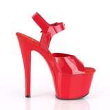 Vermelho 18 cm SKY-308N JELLY-LIKE stretch plataforma zapatos mulher