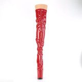 Vermelho 20 cm FLAMINGO-3000HWR Holograma botas overknee de saltos pole dance