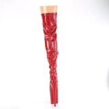 Vermelho 20 cm FLAMINGO-3000HWR Holograma botas overknee de saltos pole dance