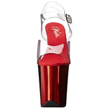 Vermelho 20 cm FLAMINGO-808 Cromo Plataforma Saltos Altos