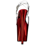 Vermelho 20 cm FLAMINGO-808 Cromo Plataforma Saltos Altos