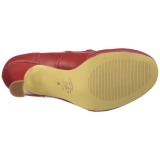 Vermelho 7,5 cm retro vintage FLAPPER-35 Pinup sapatos scarpin com saltos baixos
