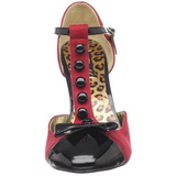 Vermelho Camurca 10 cm SMITTEN-10 Rockabilly sapatos scarpin salto alto