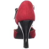 Vermelho Camurca 10 cm SMITTEN-10 Rockabilly sapatos scarpin salto alto