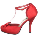 Vermelho Cetim 12 cm retro vintage CUTIEPIE-12 sapatos scarpin salto alto