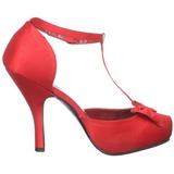 Vermelho Cetim 12 cm retro vintage CUTIEPIE-12 sapatos scarpin salto alto