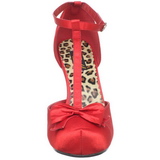 Vermelho Cetim 12 cm retro vintage CUTIEPIE-12 sapatos scarpin salto alto