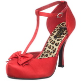 Vermelho Cetim 12 cm retro vintage CUTIEPIE-12 sapatos scarpin salto alto