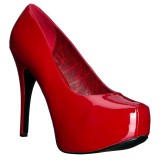 Vermelho Envernizado 14,5 cm Burlesque TEEZE-06W scarpin pés largos para homem