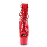 Vermelho Envernizado 18 cm ADORE-1021 botinha plataforma salto alto