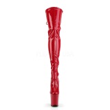 Vermelho Envernizado 20 cm FLAMINGO-3063 Plataforma botas alta até a coxa