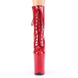 Vermelho Envernizado 23 cm INFINITY-1020 botinhas pleaser com plataforma