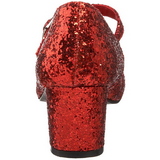 Vermelho Glitter 5 cm SCHOOLGIRL-50G Scarpin Mary Jane