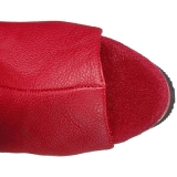 Vermelho Imitação de couro 15 cm DELIGHT-3019 bota acima do joelho