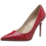 Vermelho Verniz 10 cm CLASSIQUE-20 Scarpin Saltos Altos para Homens