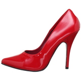 Vermelho Verniz 10 cm VANITY-420 Scarpin Saltos Altos para Homens