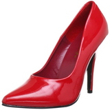 Vermelho Verniz 10 cm VANITY-420 Scarpin Saltos Altos para Homens