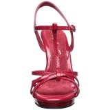 Vermelho Verniz 12 cm FLAIR-420 Saltos Altos para Homens