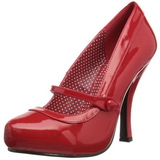 Vermelho Verniz 12 cm retro vintage CUTIEPIE-02 sapatos scarpin salto alto