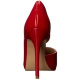 Vermelho Verniz 13 cm AMUSE-22 Scarpin Saltos Altos para Homens