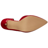 Vermelho Verniz 13 cm AMUSE-22 Scarpin Saltos Altos para Homens
