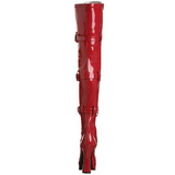 Vermelho Verniz 13 cm ELECTRA-3028 Botas Ate A Coxa para Homens