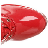 Vermelho Verniz 13 cm ELECTRA-3028 Botas Ate A Coxa para Homens