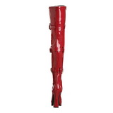 Vermelho Verniz 13 cm ELECTRA-3028 bota acima do joelho