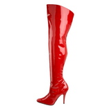 Vermelho Verniz 13 cm SEDUCE-3010 Botas Ate A Coxa para Homens