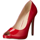Vermelho Verniz 13 cm SEXY-42 classico calçados scarpini