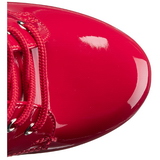 Vermelho Verniz 15,5 cm DELIGHT-1020 Plataforma Botinha Cano Curto