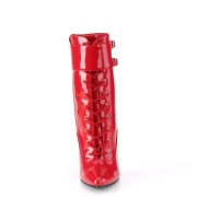 Vermelho Verniz 15 cm DOMINA-1023 Botinha Mulher para Homens