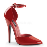 Vermelho Verniz 15 cm DOMINA-402 Sapatos Scarpin Femininos
