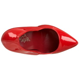 Vermelho Verniz 15 cm DOMINA-420 Sapatos Scarpin Salto Agulha