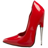 Vermelho Verniz 15 cm SCREAM-01 Fetish Scarpin Salto Alto