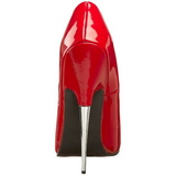 Vermelho Verniz 15 cm SCREAM-01 Fetish Scarpin Salto Alto