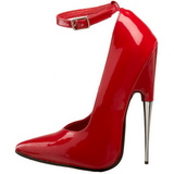 Vermelho Verniz 15 cm SCREAM-12 Sapatos Scarpin Stiletto Salto Agulha