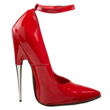 Vermelho Verniz 15 cm SCREAM-12 Sapatos Scarpin Stiletto Salto Agulha