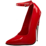 Vermelho Verniz 15 cm SCREAM-12 Sapatos Scarpin Stiletto Salto Agulha