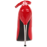 Vermelho Verniz 16 cm DAGGER-12 Fetish Scarpin Salto Alto