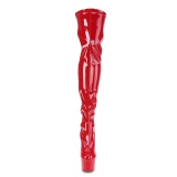 Vermelho Verniz 18 cm ADORE-3000 bota acima do joelho