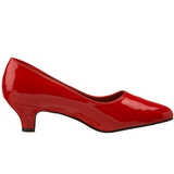 Vermelho Verniz 5 cm FAB-420W Scarpin Saltos Altos para Homens