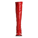 Vermelho Verniz 7,5 cm GOGO-300 Botas Mulher para Homens