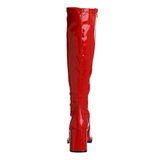 Vermelho Verniz 7,5 cm GOGO-300 Botas Mulher para Homens