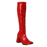 Vermelho Verniz 7,5 cm GOGO-300 Botas Mulher para Homens