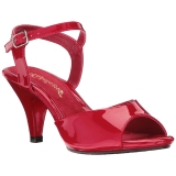 Vermelho Verniz 8 cm BELLE-309 Saltos Altos para Homens