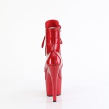 Vermelho glitter 18 cm botinha salto alto pleaser