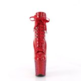 Vermelho glitter 20 cm FLAMINGO-1020HG botinha de saltos pole dance